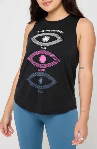 Spiritual Gangster Sun Moon Stars Jade Muscle Tank