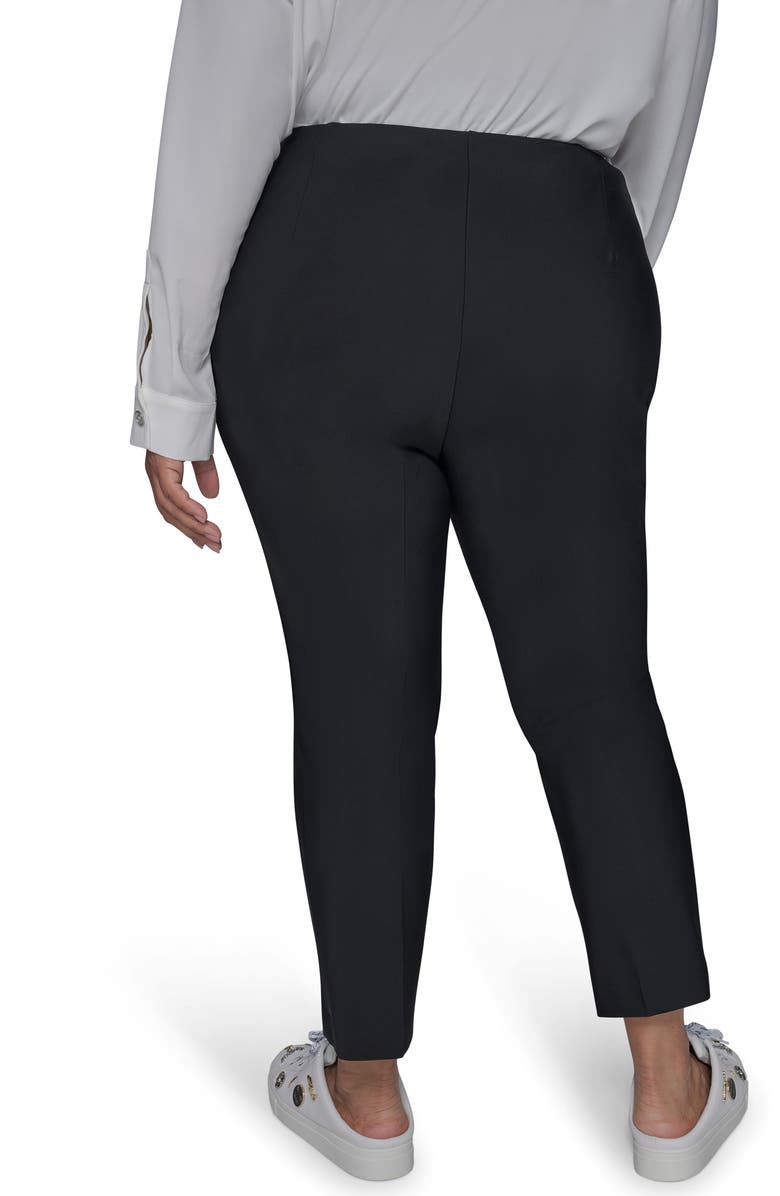 KARL LAGERFELD PARIS Double Zip Pants, Alternate, color, Black