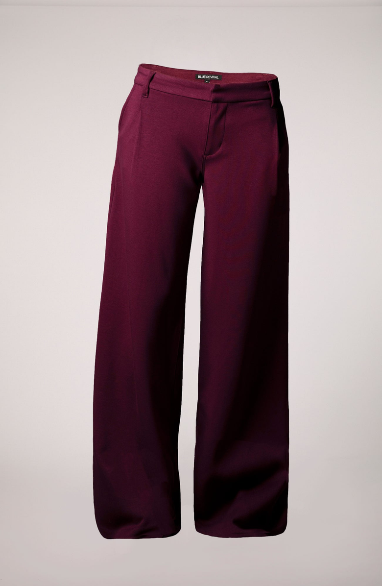 BLUE REVIVAL Taylor Wide Leg Trouser, Alternate, color, Vampy