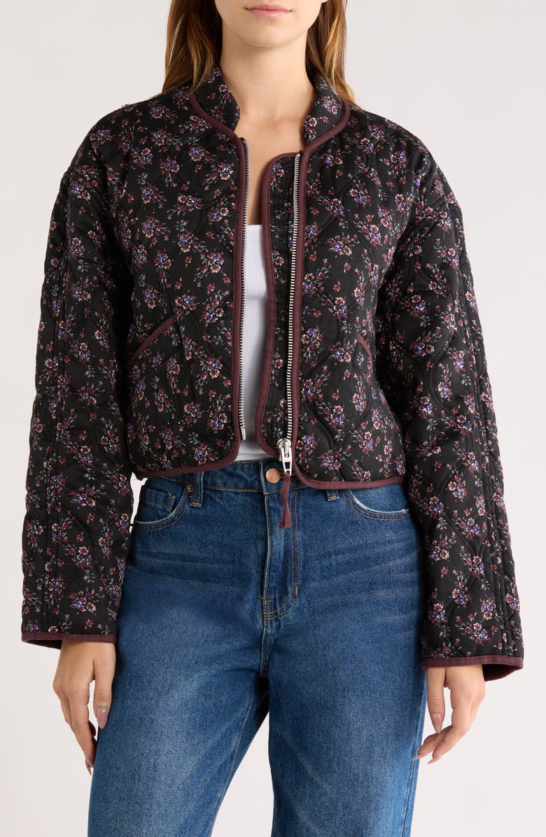 BLANKNYC Quilted Jacket, Main, color, Fall Bloom