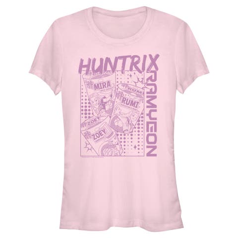 Junior's KPop Demon Hunters Zoey Mira and Rumi Ramyeon  Graphic T-Shirt