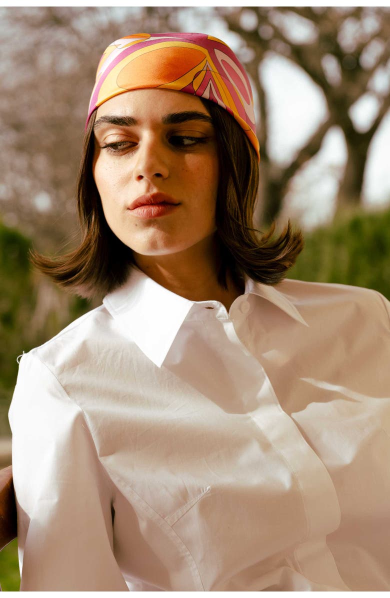 Elizabetta Michelle - Silk Bandana for Women, Alternate, color, Orange And Pink