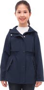 Rokka&Rolla Kids' Trench Coat Hip-Length Hooded Jacket