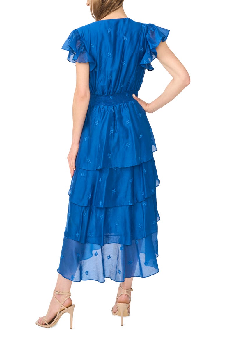 Tiered Midi Dress, Alternate, color, BLUEBERRY