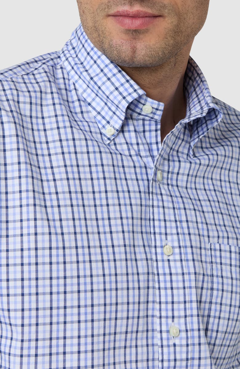 Sid Mashburn Slim Fit Check Button-Down Oxford Shirt, Alternate, color, Blue / Navy Tattersall Oxford