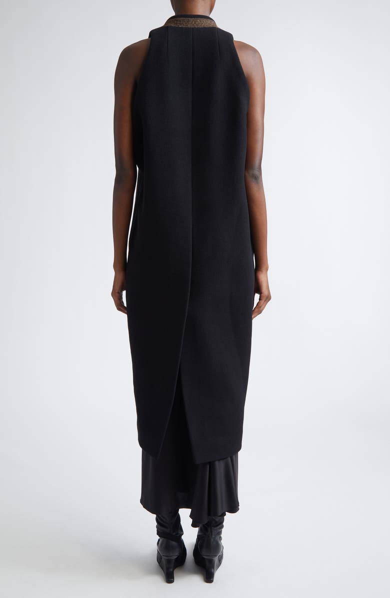 Rick Owens Concordians Cyclops Sleeveless Coat, Alternate, color, Black