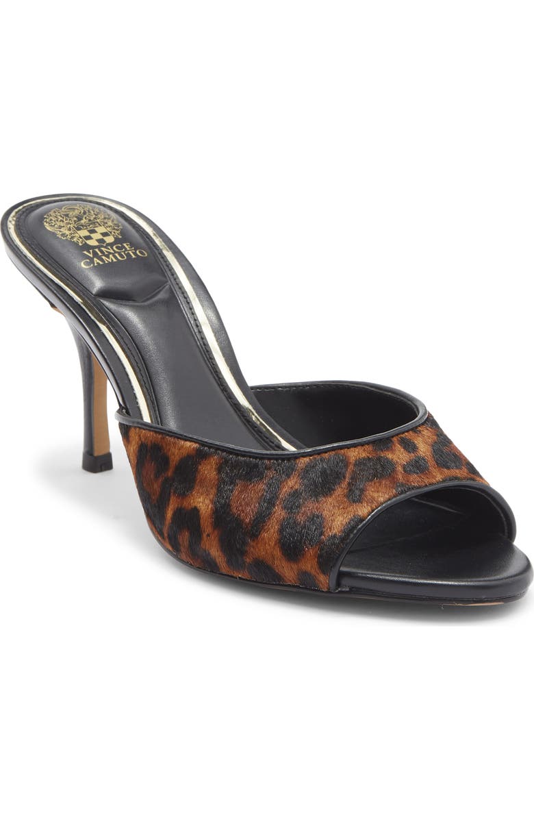 Vince Camuto Prynn Genuine Calf Hair Sandal, Main, color, Camel/ Black Calf Hair