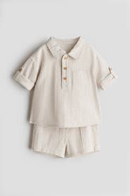 H&M 2-piece Cotton Seersucker Set