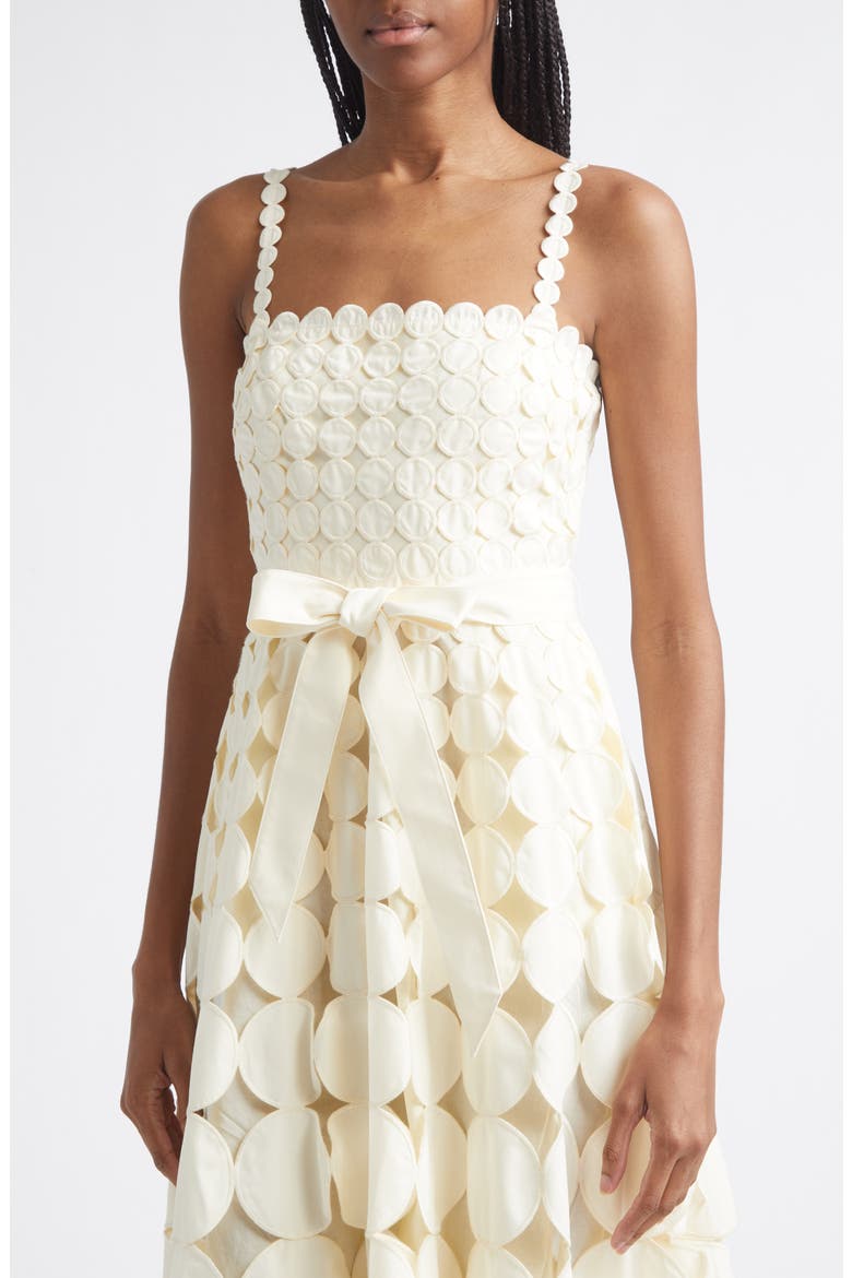 Gigi Cutout High Low Midi Dress, Alternate, color, CREAM