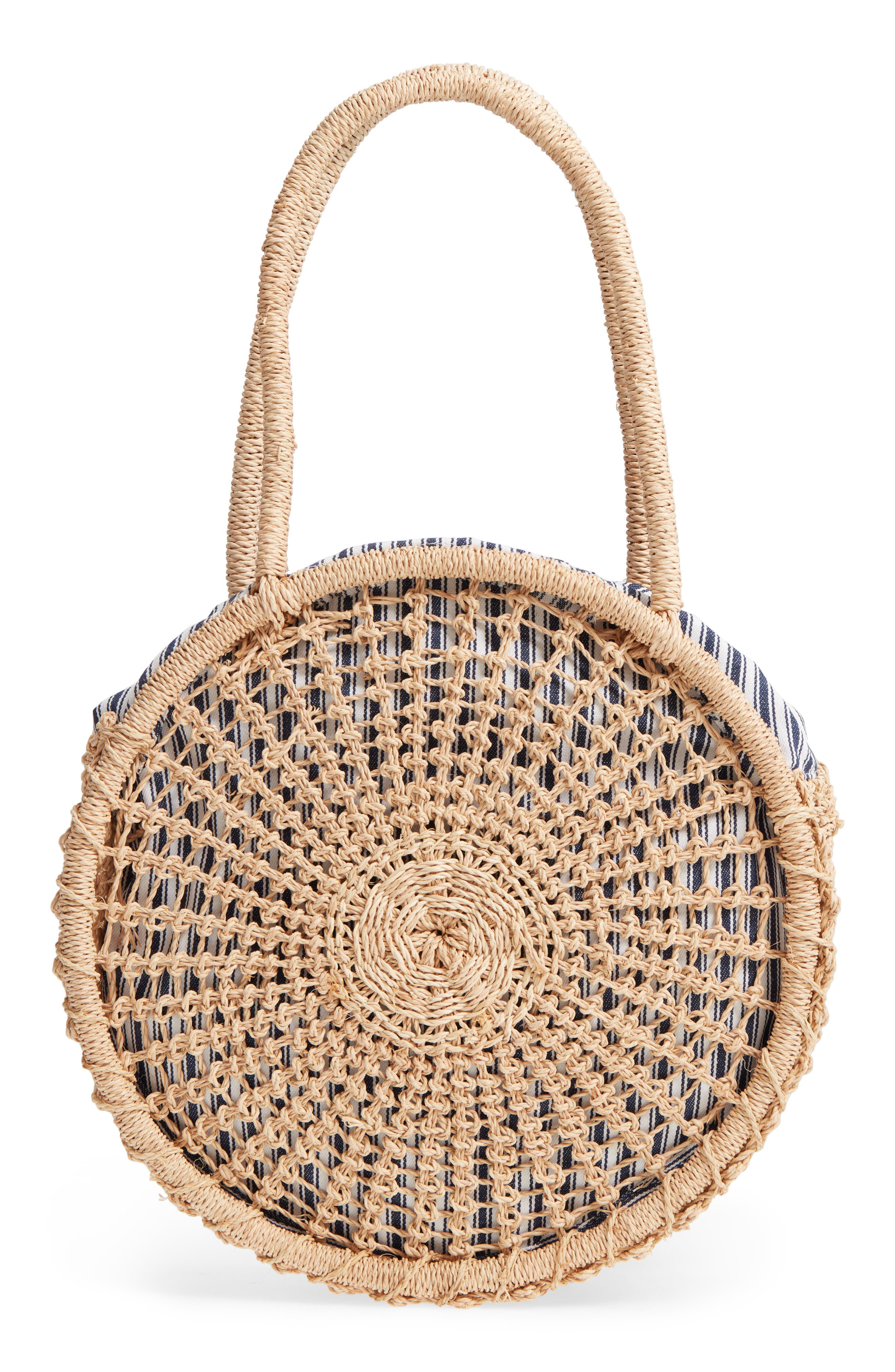 Nordstrom Woven Raffia Circle Bag, Main, color, 