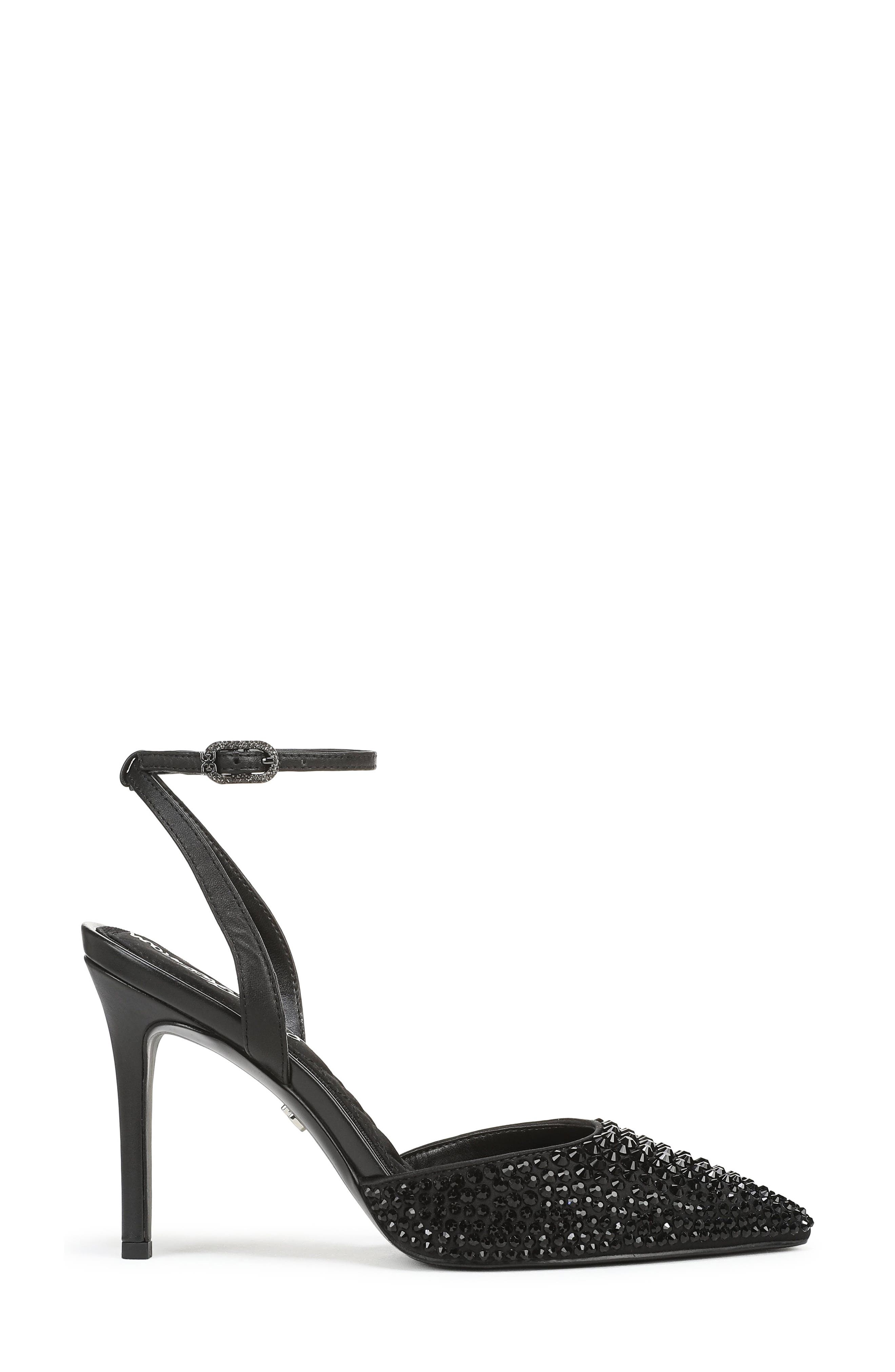 Hana Ankle Strap Pump, Alternate, color, BLACK