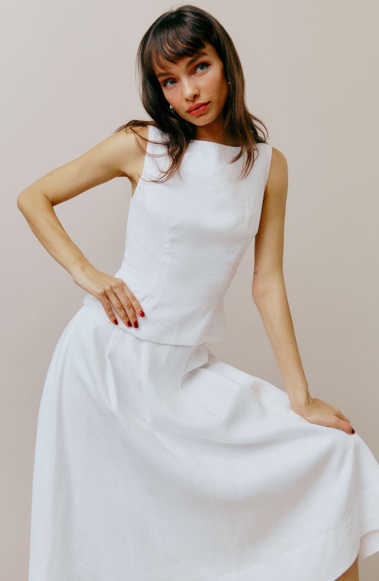 Reformation Moya Linen Two-Piece Dress, Alternate, color, 