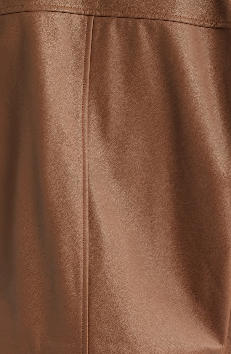 BOSS Melanchi Leather Jacket, Alternate, color, Medium Brown