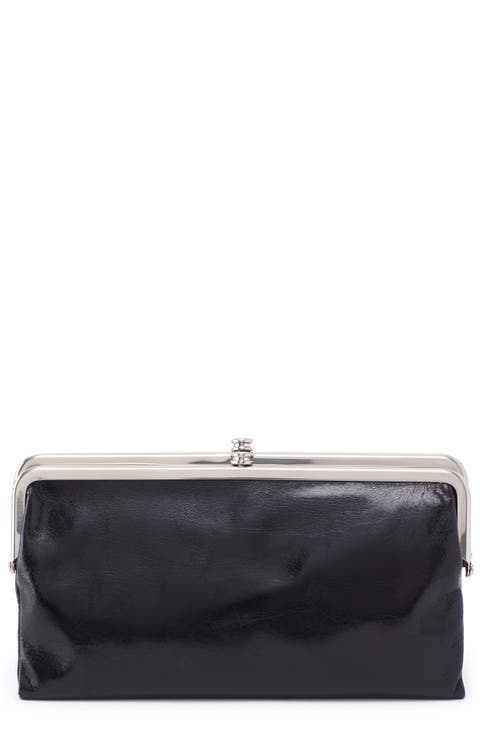 Lauren Leather Double Frame Clutch
