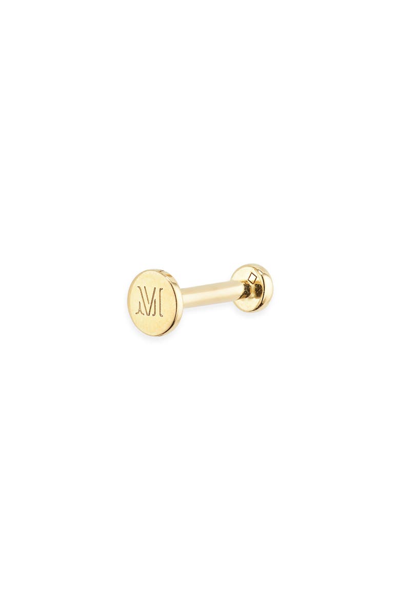 Siren Star Single Flat Back Stud, Alternate, color, GOLD