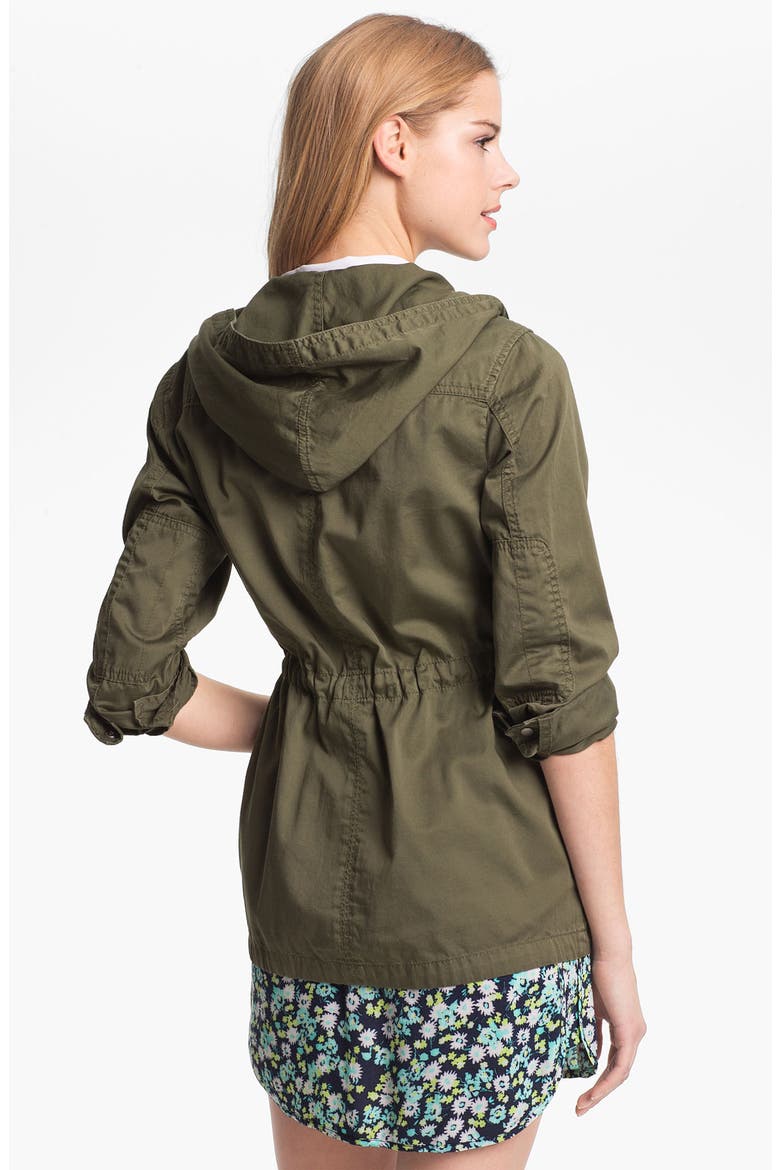 Caslon Flap Pocket Anorak, Alternate, color, WASHED OLIVE GROVE