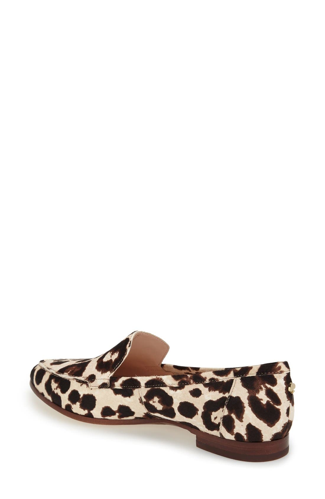 'carima' genuine calf hair loafer flat, Alternate, color, BLUSH/ LEOPARD HAIRCALF PRINT