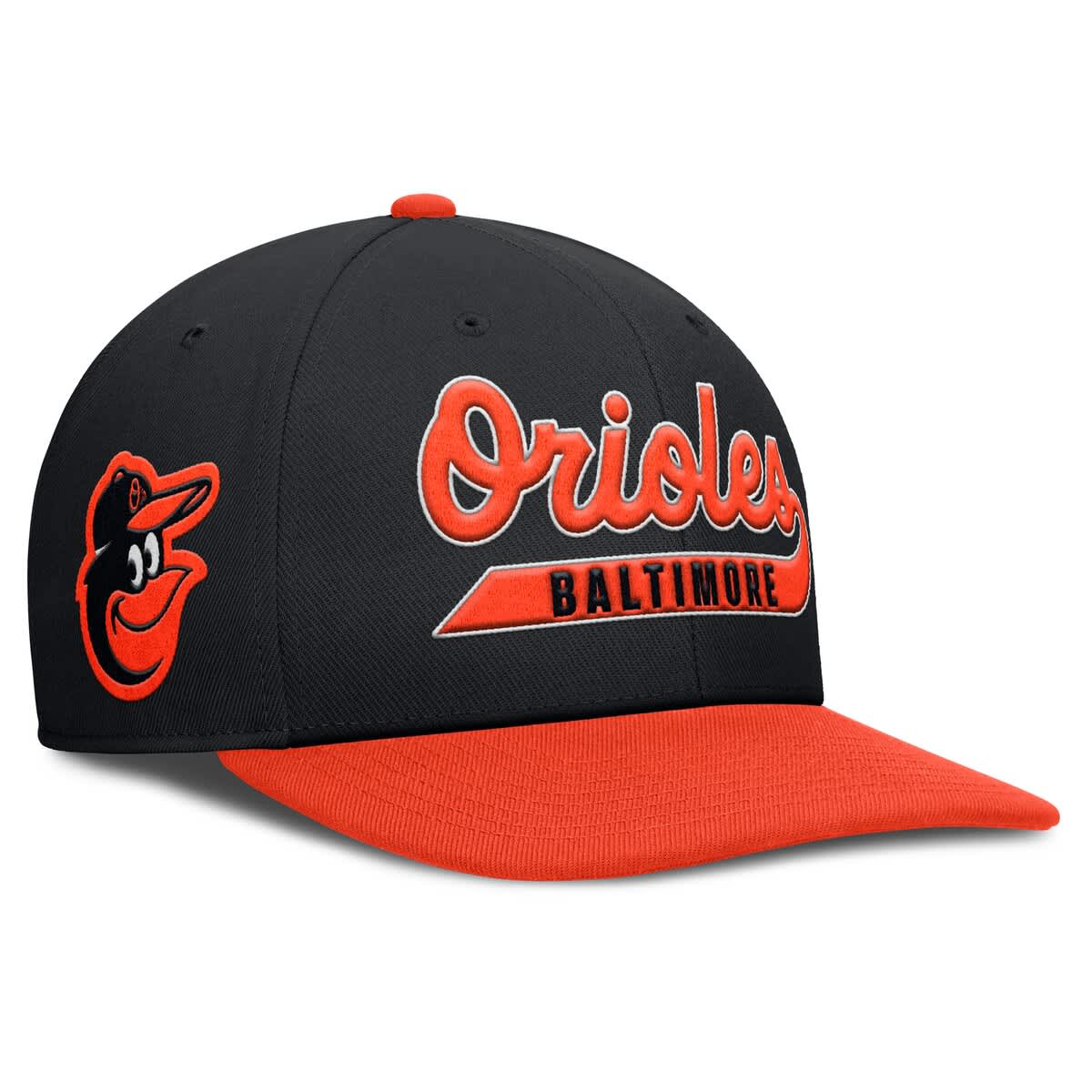 Men's Nike Black/Orange Baltimore Orioles Pro Performance Snapback