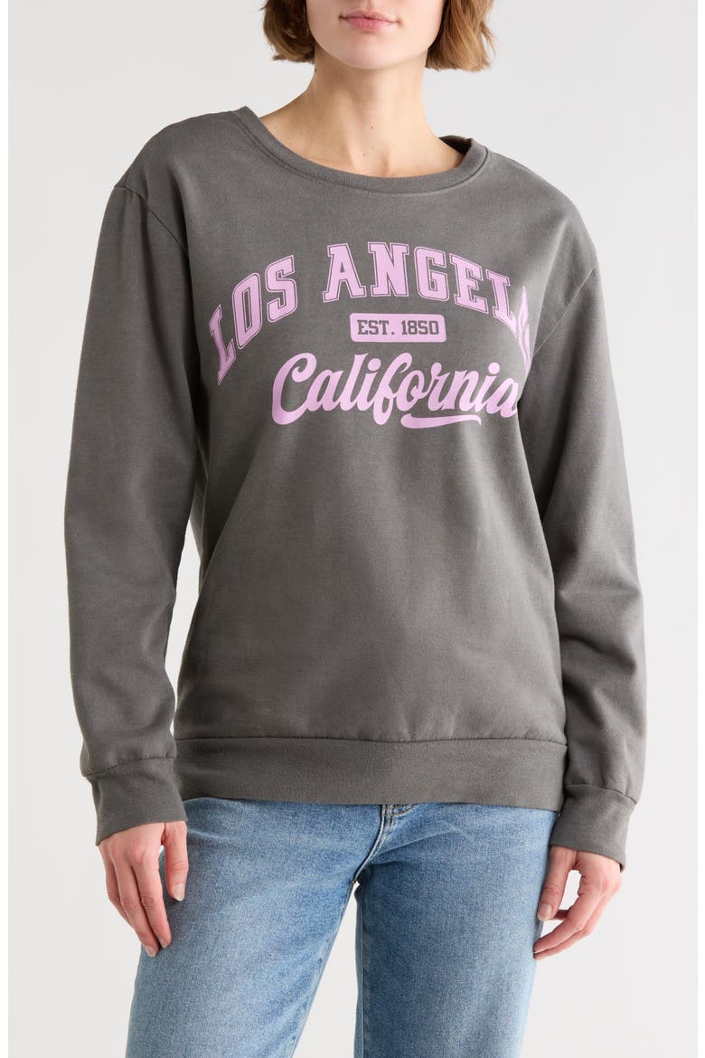 Los Angeles California Graphic Sweatshirt, Main, color, BLACK/ GREY