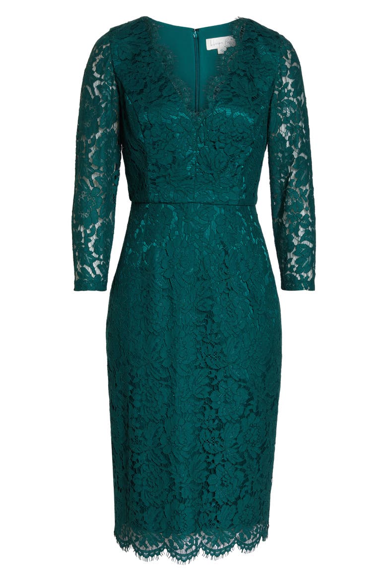 Lace Sheath Dress, Alternate, color, GREEN