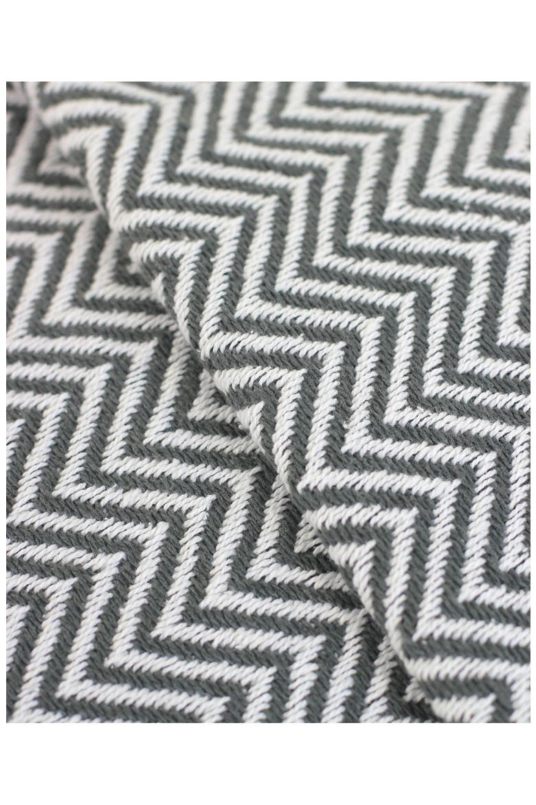 Cotton Herringbone Blanket, Alternate, color, GREY