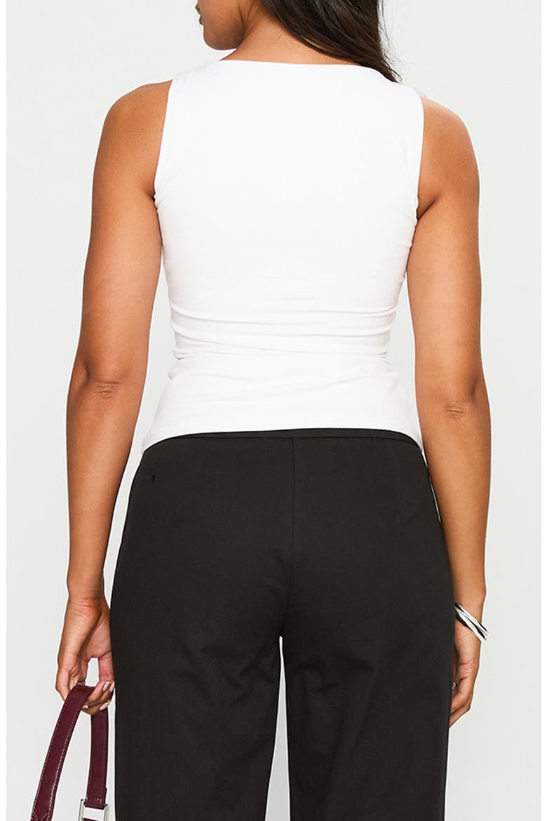 Lose Your Number Ruched Sleeveless Top, Alternate, color, WHITE