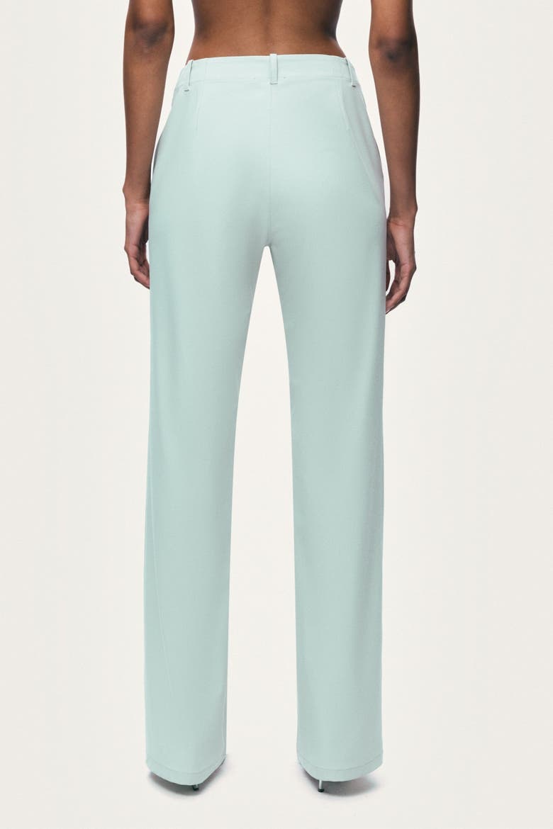 Straight Leg Mid Rise Trousers, Alternate, color, Mint Green