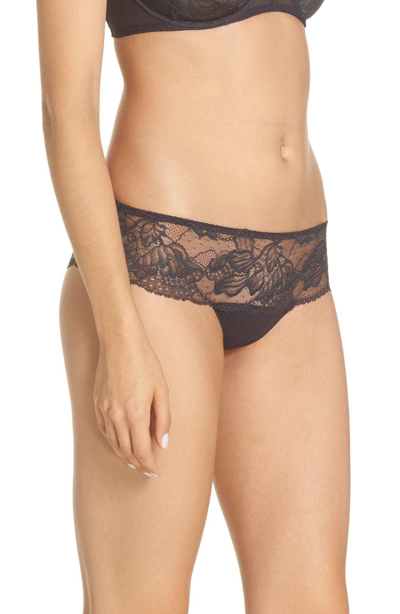 Simone Perele Promesse Boyshorts, Alternate, color, Anthracite