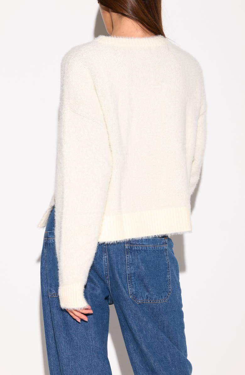 Spiritual Gangster Peace Keats Intarsia Sweater, Alternate, color, Winter White