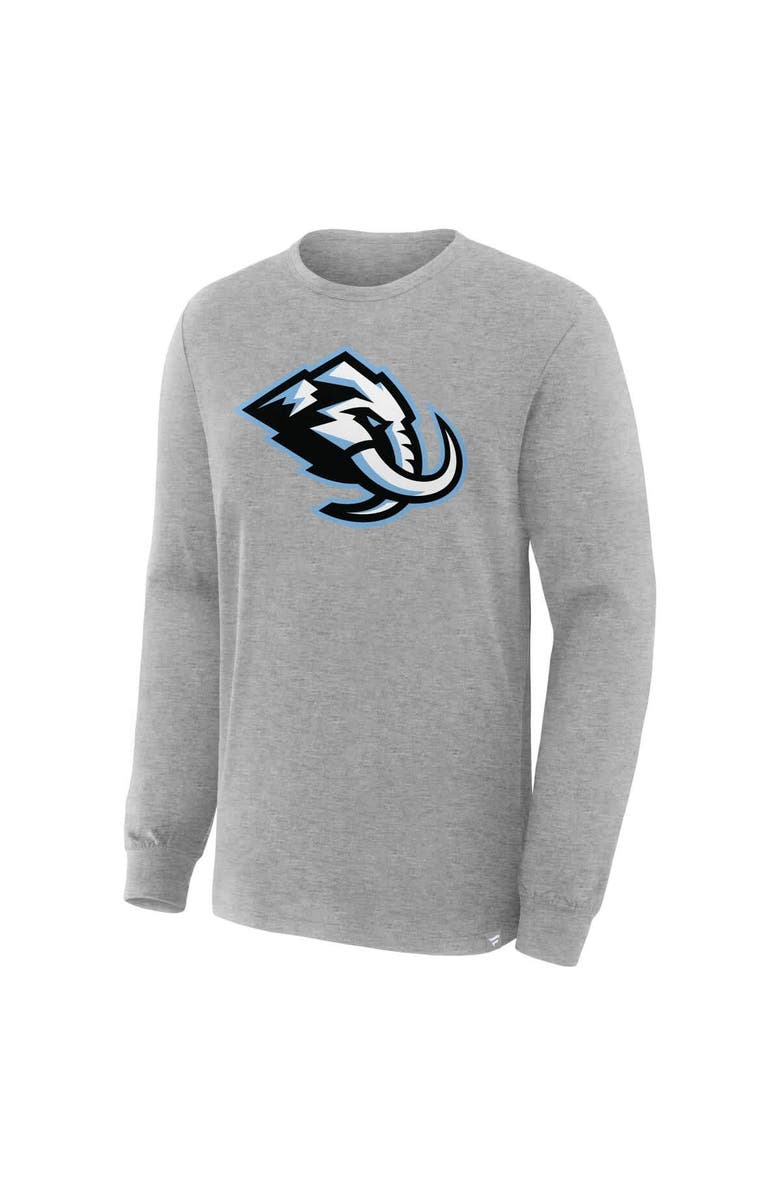 FANATICS Men's Fanatics  Heather Gray Utah Mammoth Primary Logo Legacy Long Sleeve T-Shirt, Alternate, color, Heather Gray