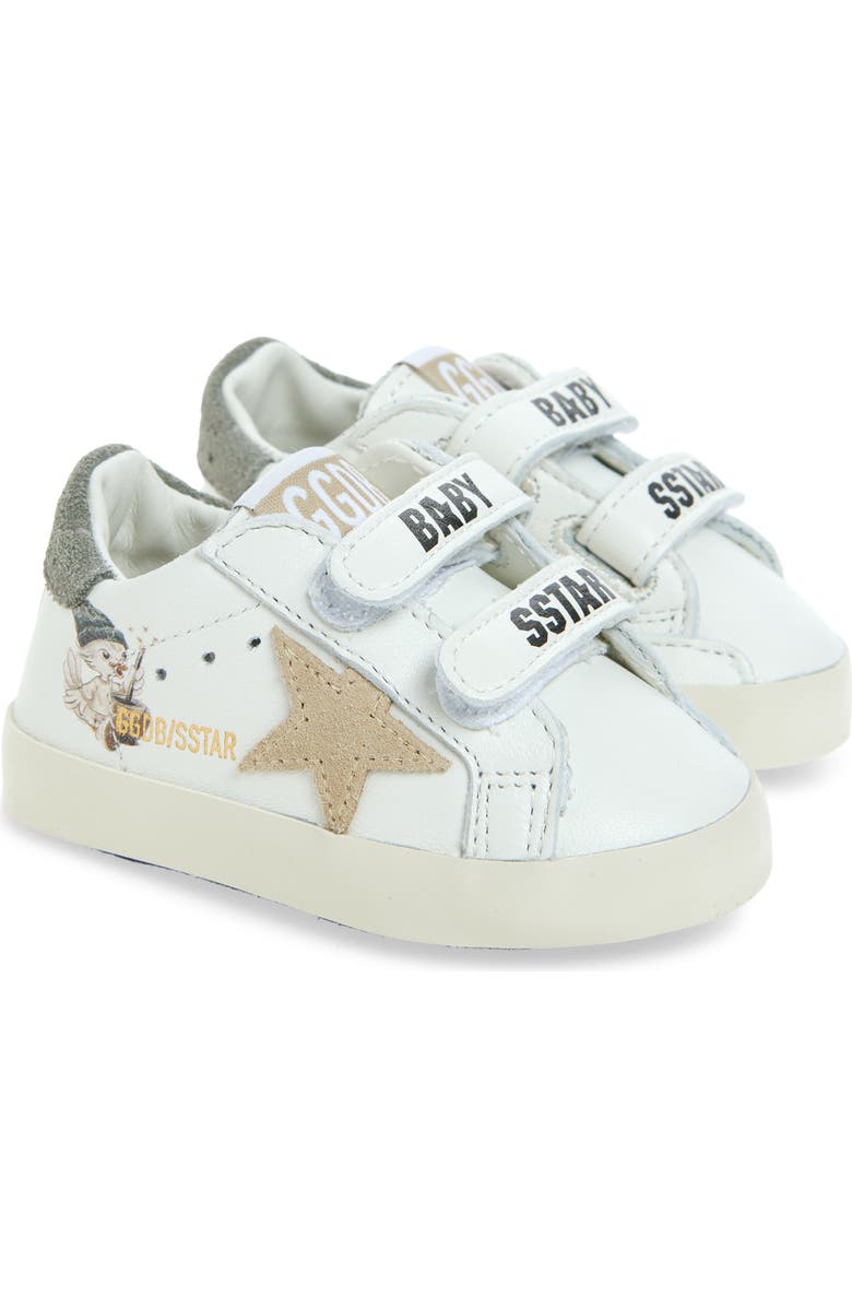 Golden Goose Baby School Sneaker, Main, color, White/ Beige/ Green