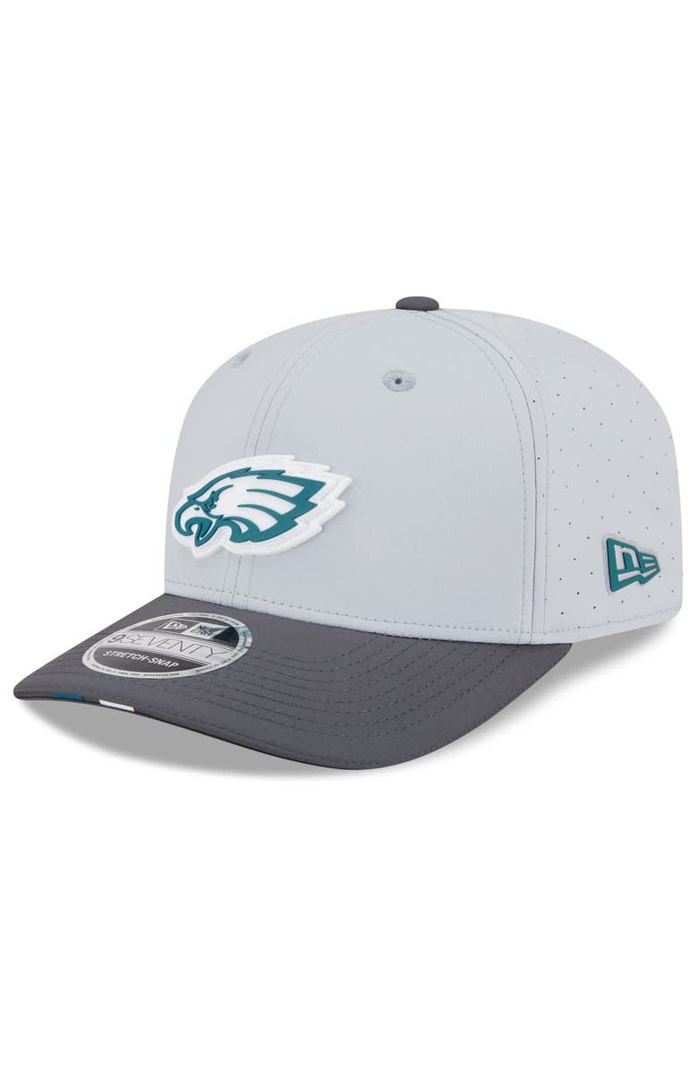 New Era Men's New Era Gray/Graphite Philadelphia Eagles 2025 NFL Training Camp 9SEVENTY Adjustable Hat, Main, color, Gray