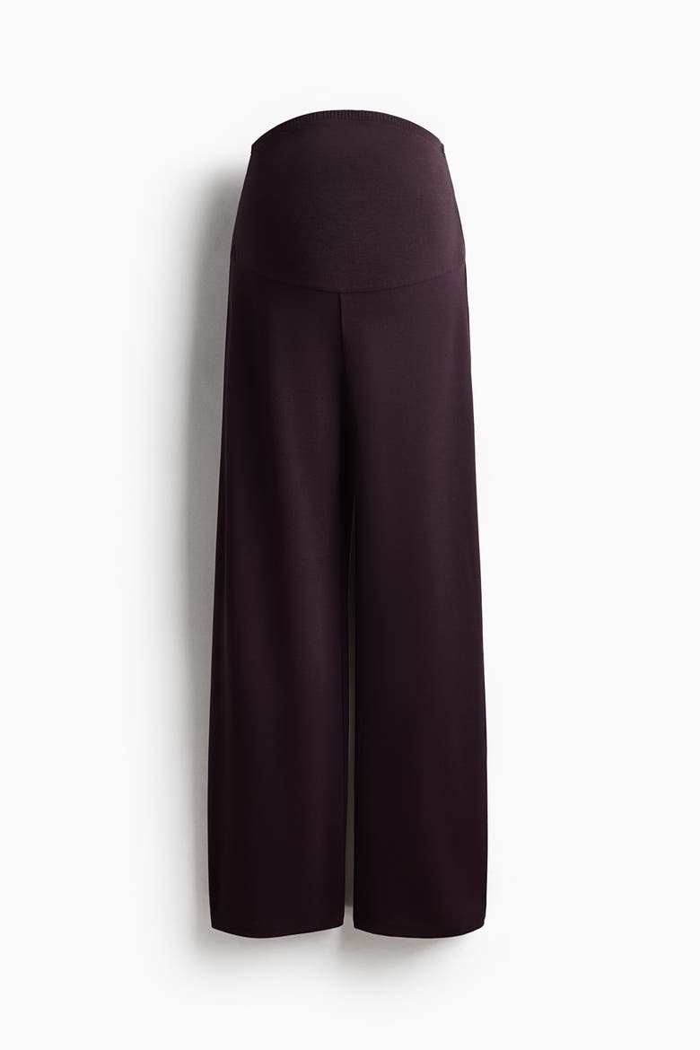 Mama Wide Trousers, Alternate, color, Dark purple