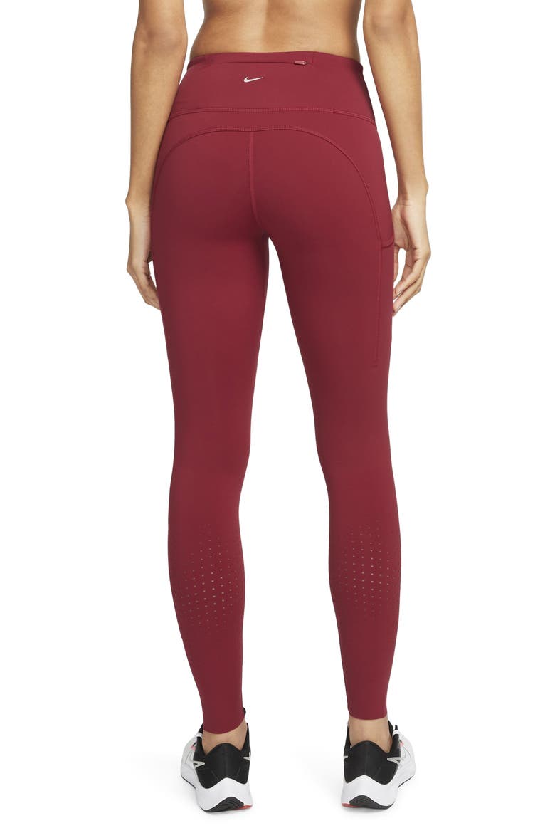 Epic Luxe Dri-FIT Pocket Running Tights, Alternate, color, POMEGRANATE