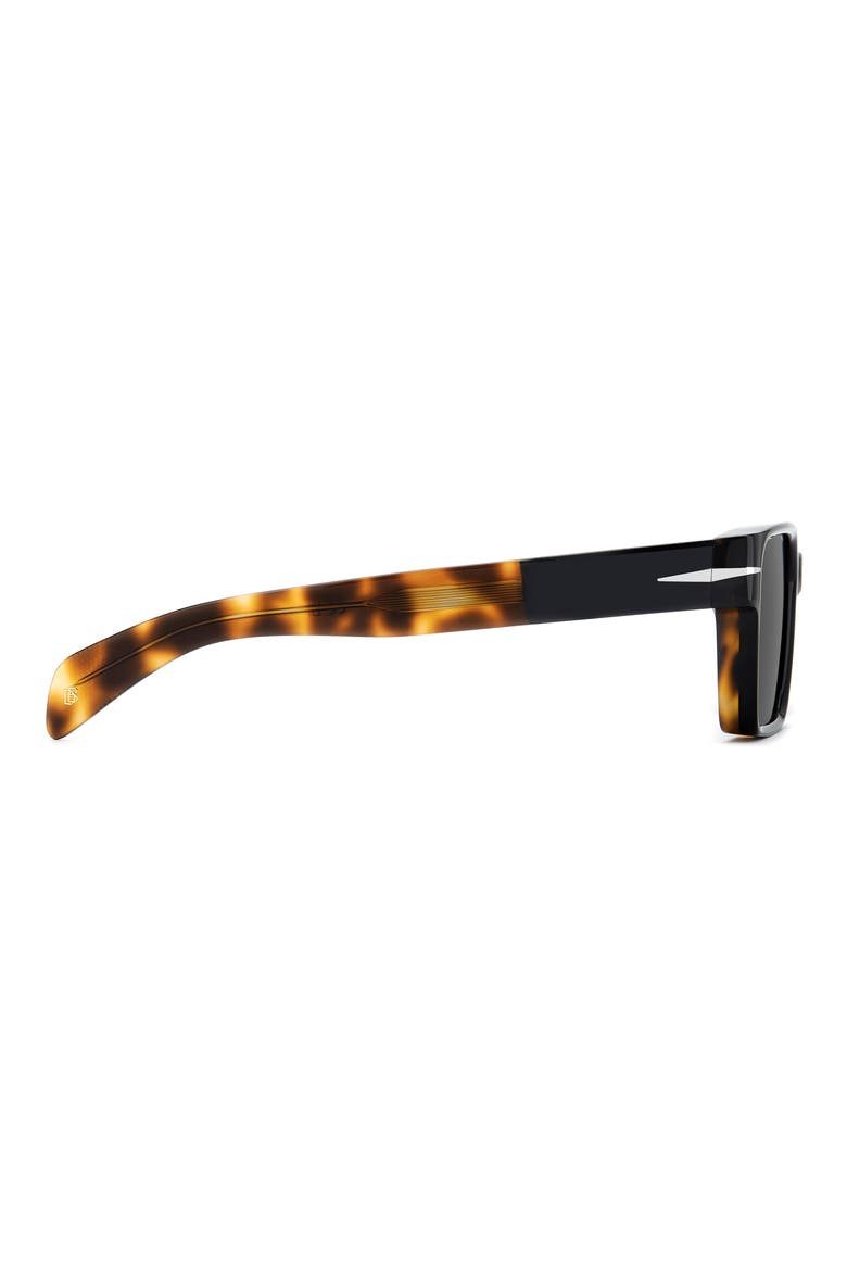 DB 7162/S 56mm Rectangular Sunglasses, Alternate, color, BLACK HAVANA/ GREY
