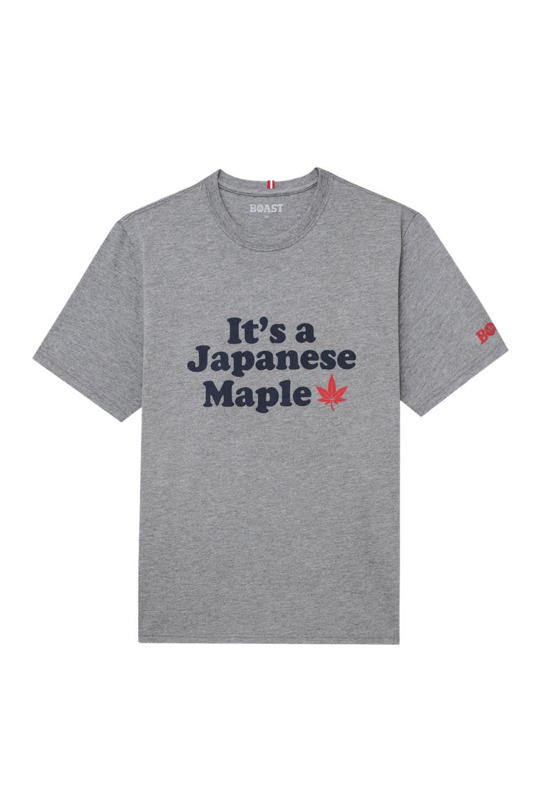 Japanese Maple Leaf Tee, Main, color, Heather Grey