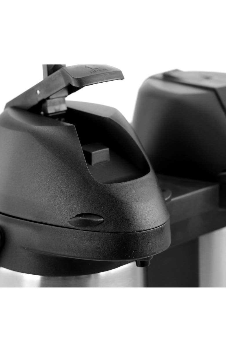 Megachef Dual 2 Quart Stainless Steel Airpot, Hot Water Dispenser for Coffee and Tea, Alternate, color, Silver