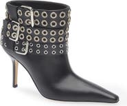 Mach & Mach Grommet Buckle Belt Bootie