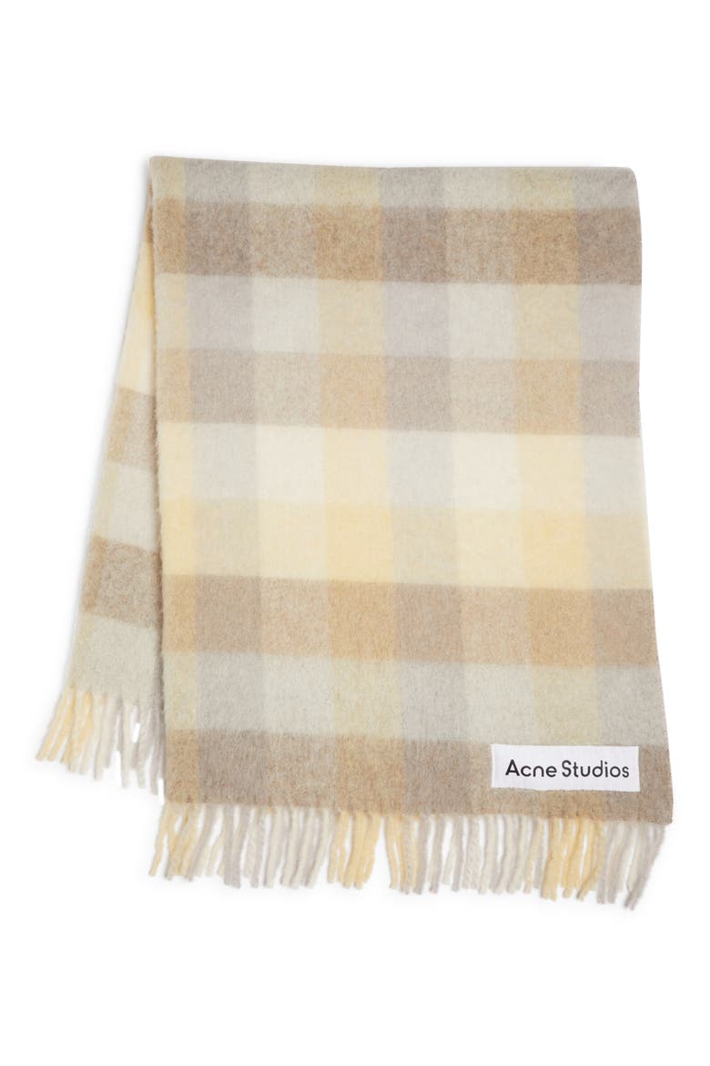 Vally Alpaca & Wool Blend Blanket Wrap, Main, color, PALE YELLOW/ BEIGE/ GREY