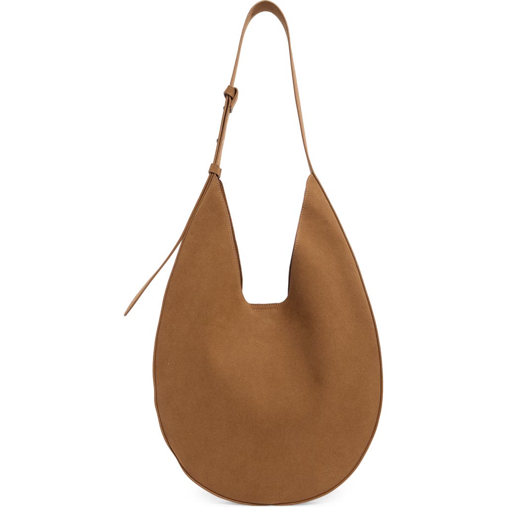 Bcbg Hobo Faux Suede Shoulder Bag In Caramel
