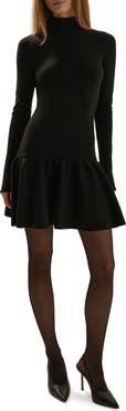 Favorite Daughter The Perfect Daughter Long Sleeve Wool Blend Minidress