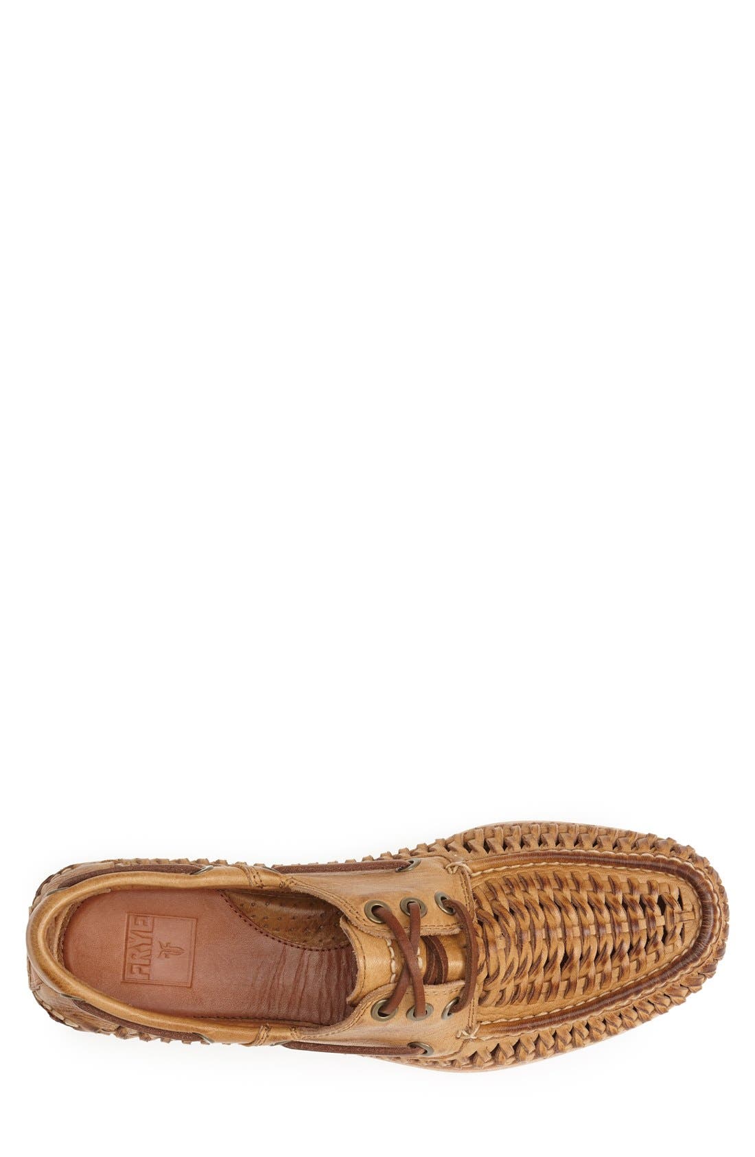 Frye 'Sully' Woven Boat Shoe, Alternate, color, 