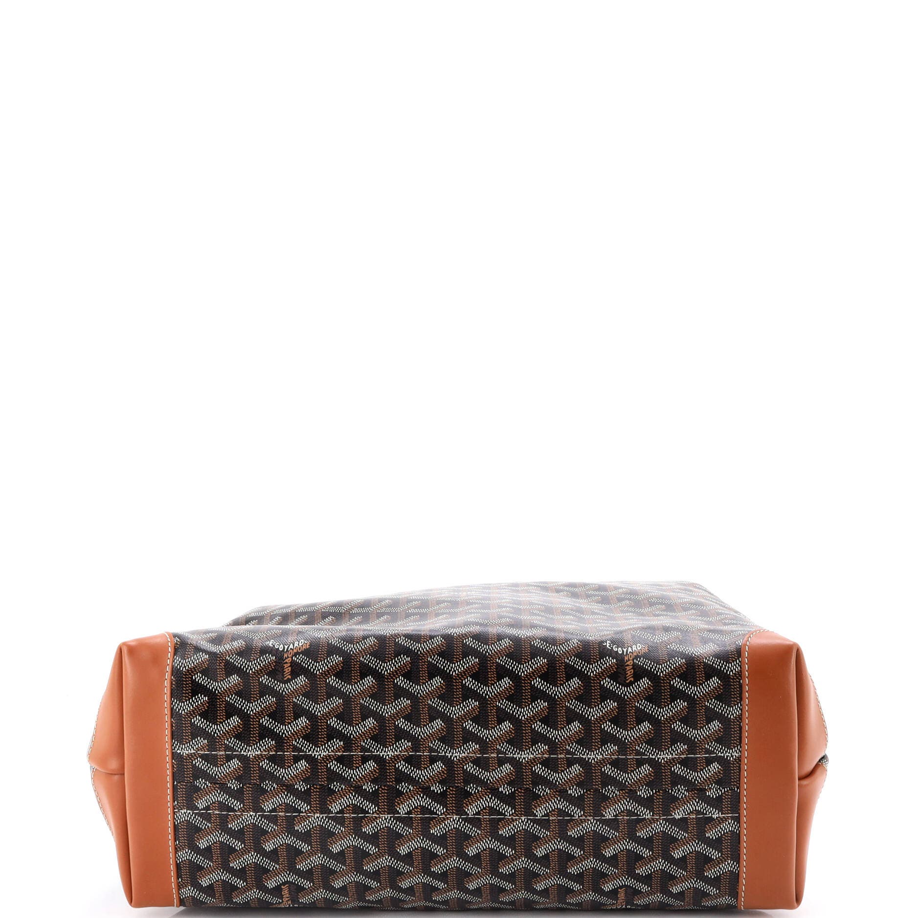 Pre-Owned Goyard Bellechasse Bag Coated Canvas PM, Alternate, color, Brown