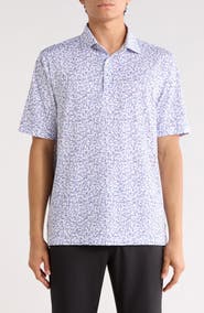 Greg Norman Ocean Floral Print Knit Polo