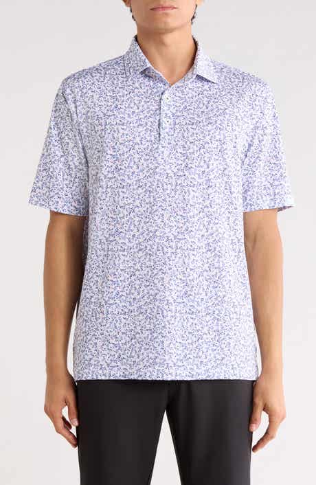 Greg Norman Ocean Floral Print Knit Polo