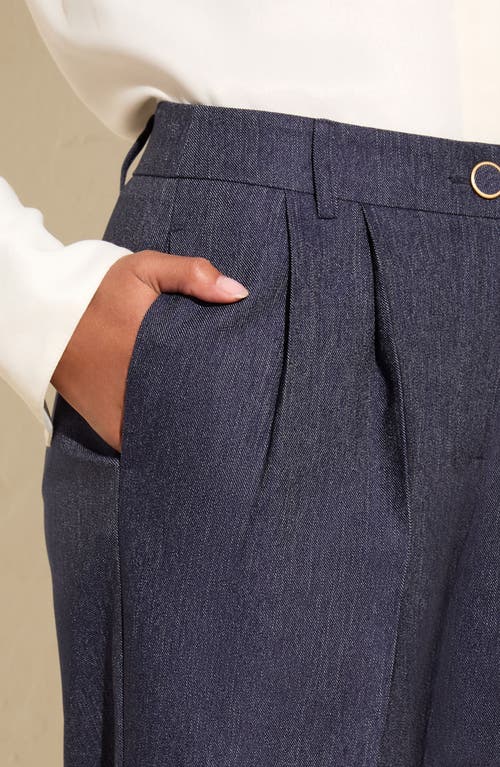 Friends Like These Pleated Wide Leg Pants In Blue