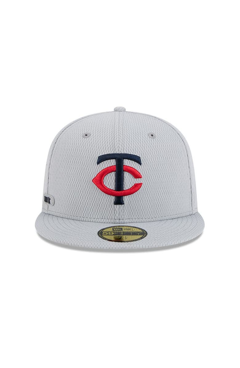 New Era Men's New Era Gray Minnesota Twins 2025 MLB Clubhouse 59FIFTY Fitted Hat, Alternate, color, 