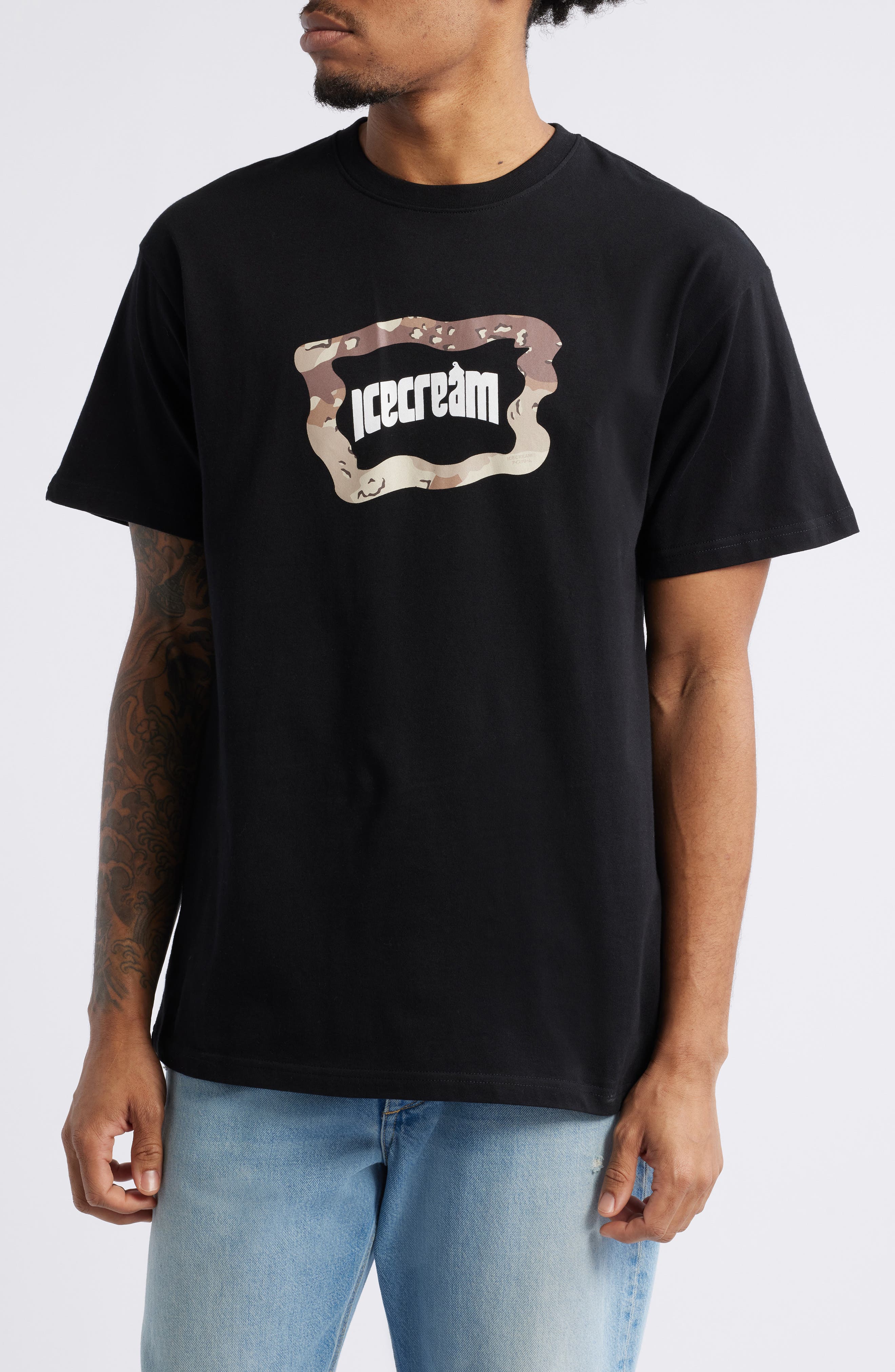 ICECREAM Dessert Camo Logo Graphic T-Shirt