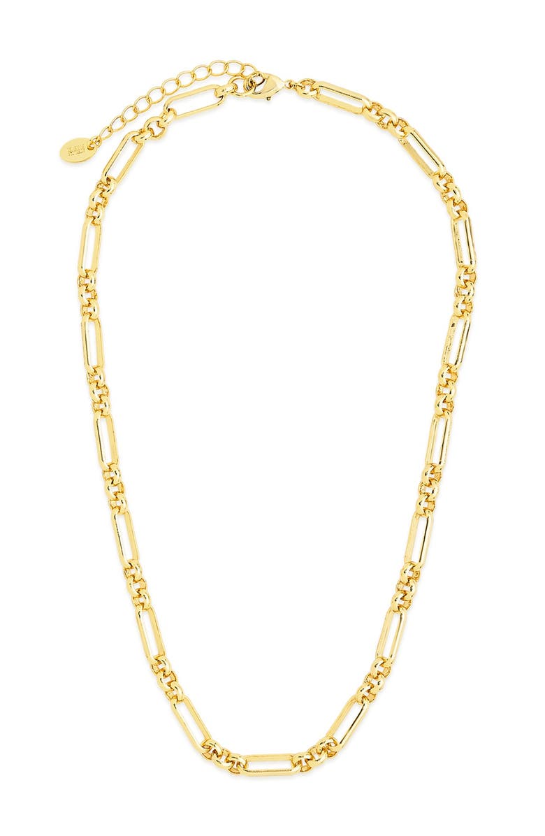Sterling Forever Large Oval Link Chain Necklace, Main, color, Gold