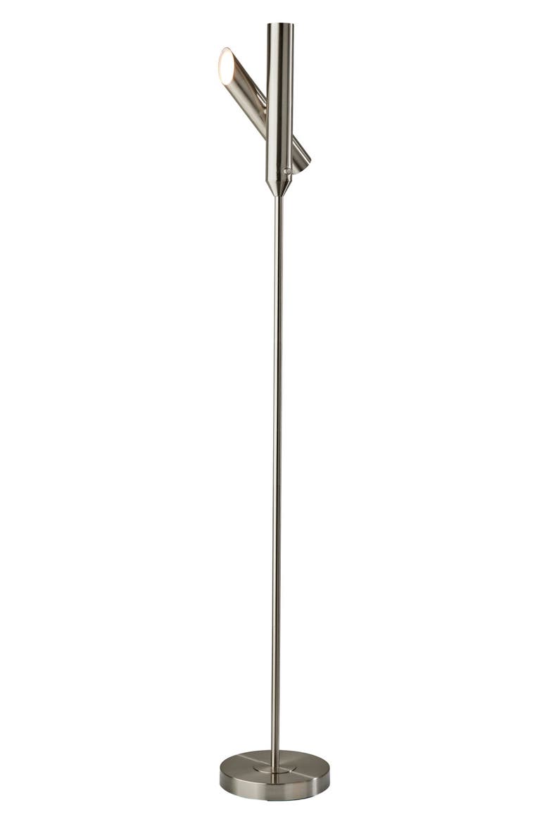 Vega LED Torchiere Floor Lamp, Main, color, BRUSHED STEEL